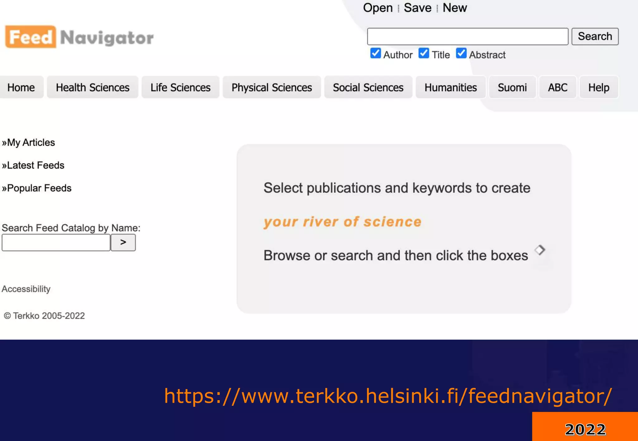 https://www.terkko.helsinki.fi/feednavigator/
 