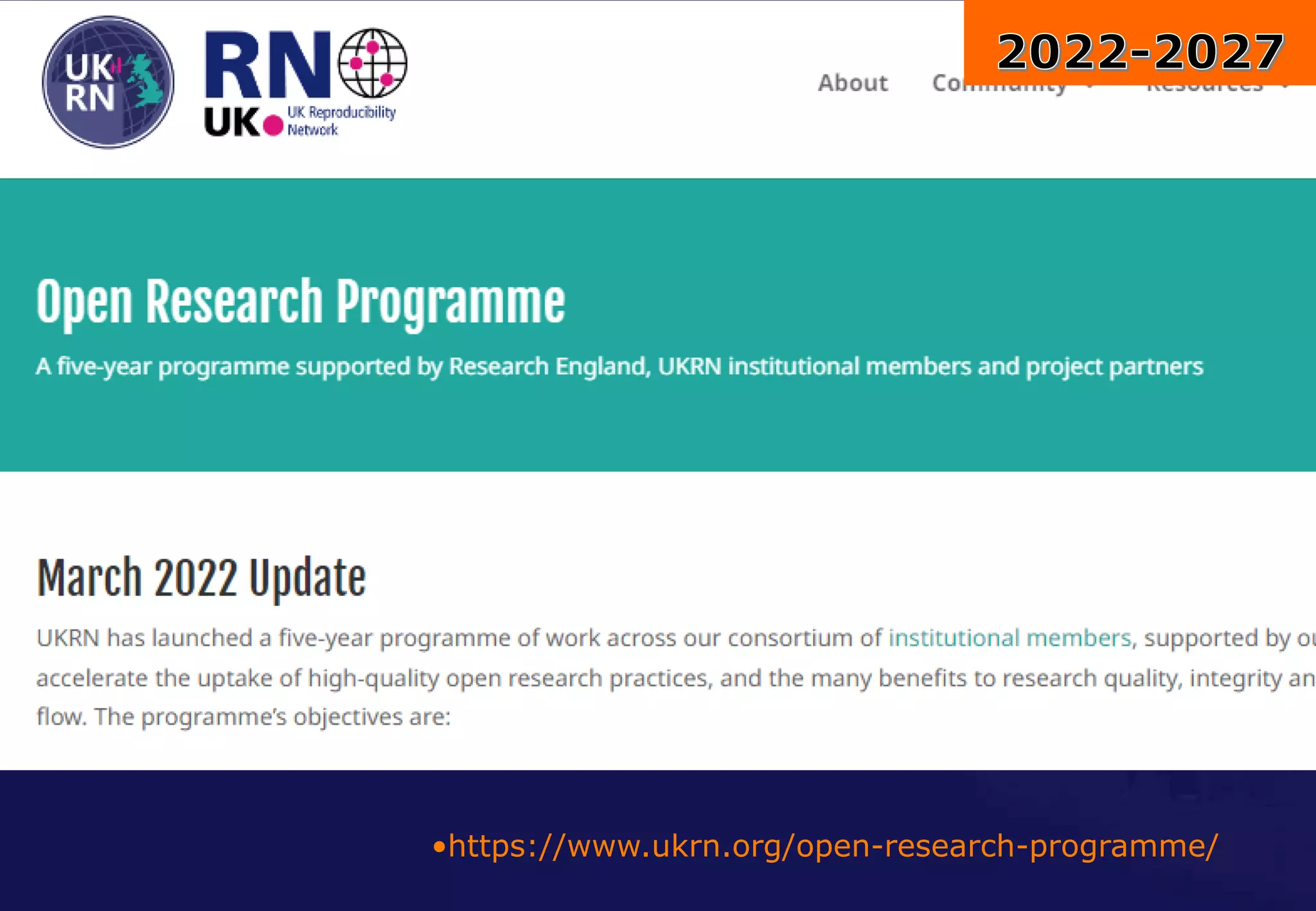 •https://www.ukrn.org/open-research-programme/
 