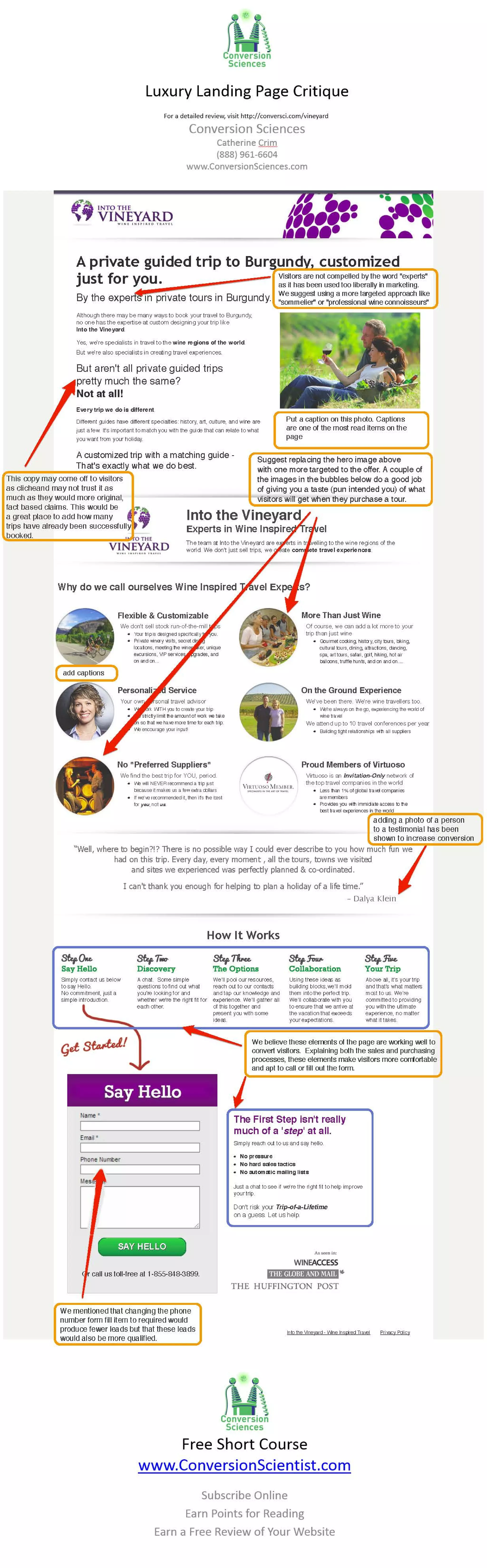 Luxury Products Landing Page Critique