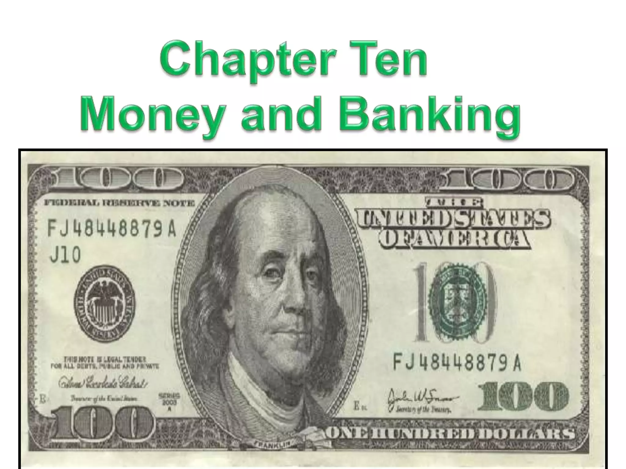Into to chapter 10 money and banking PPT