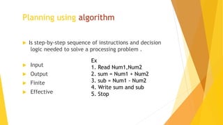 Into To Solve Problem And Computer Programming | PPT