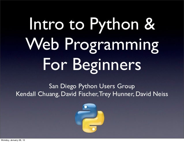 Introduction to Python and Web Programming