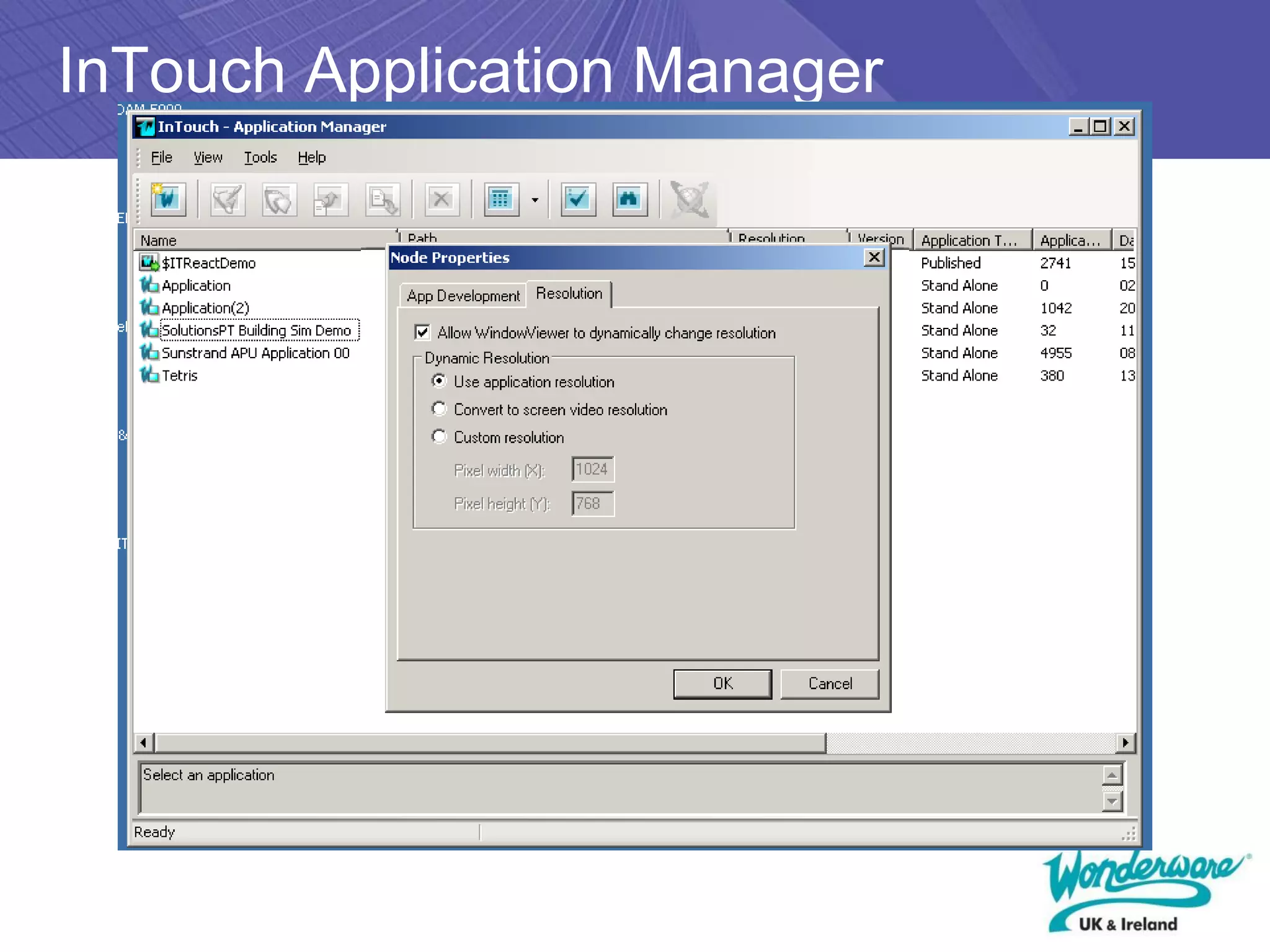 InTouch Application Manager
 