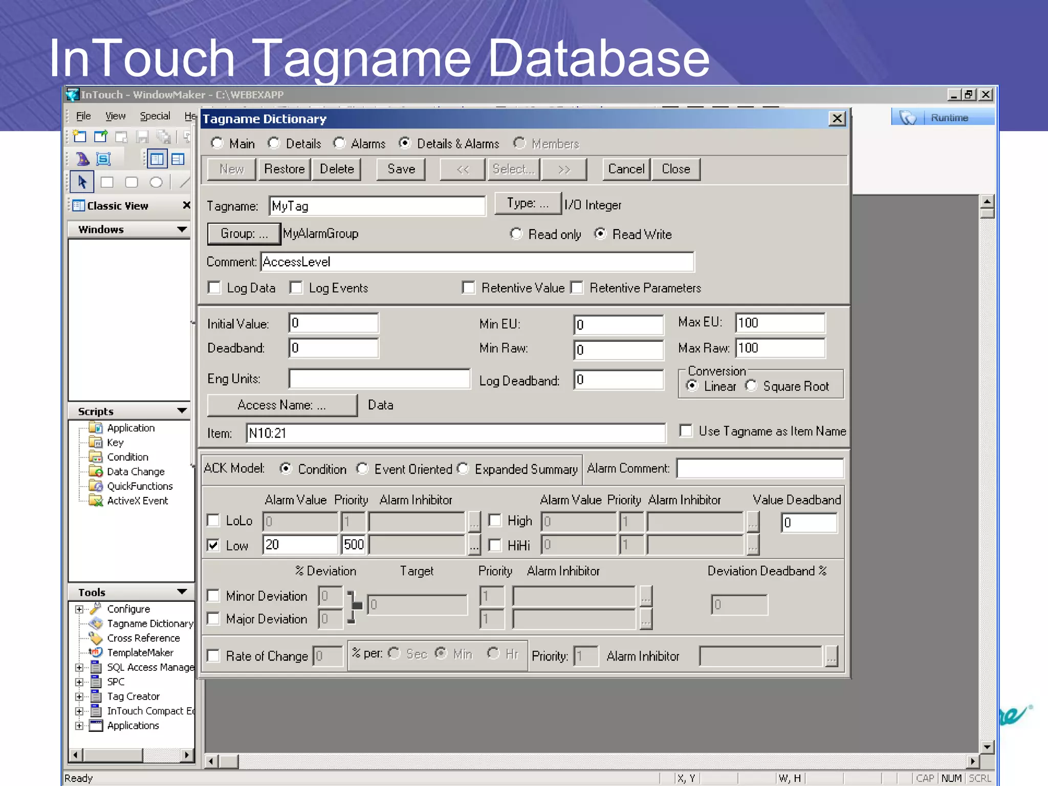 InTouch Tagname Database
 