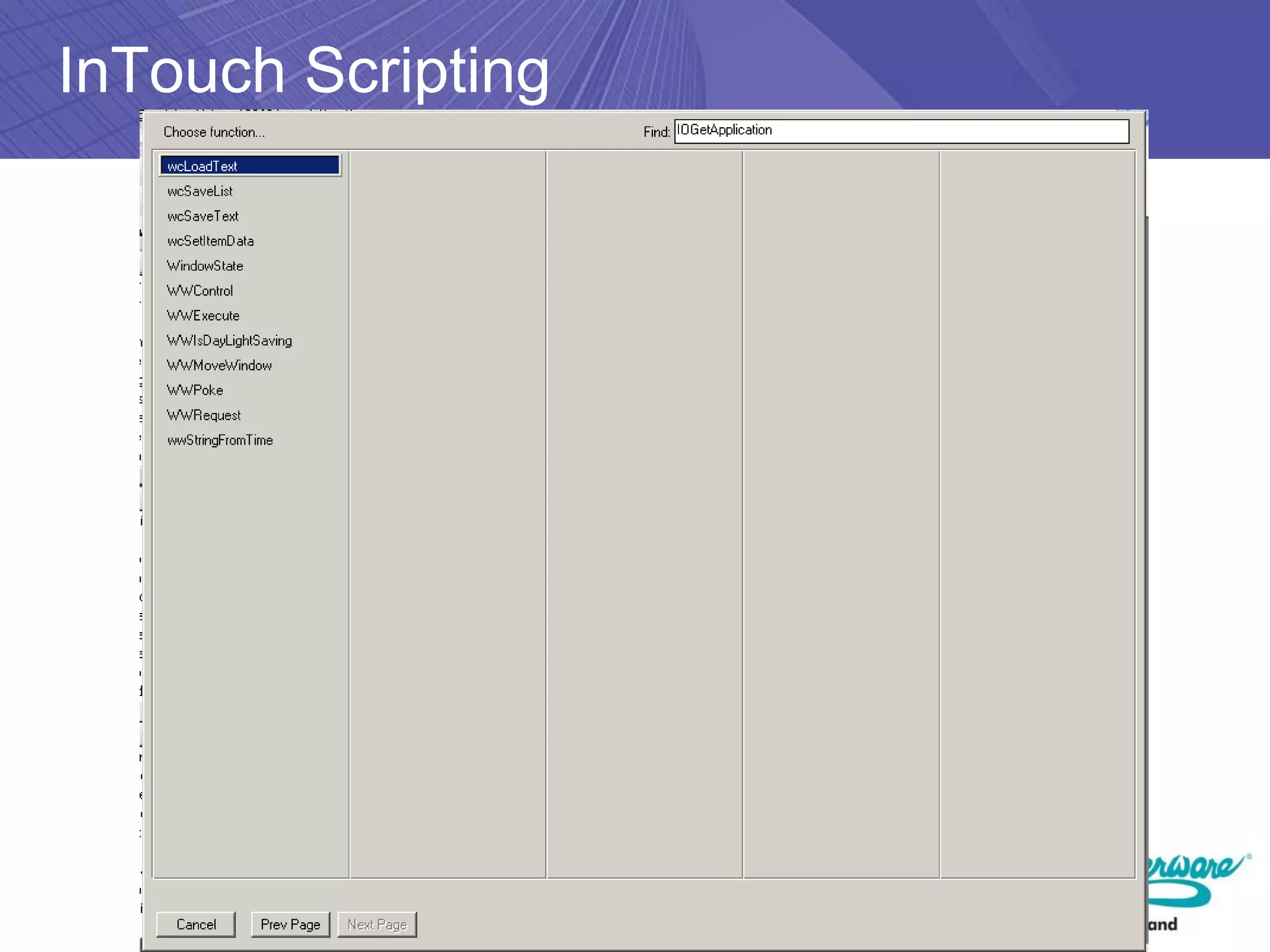InTouch Scripting
 
