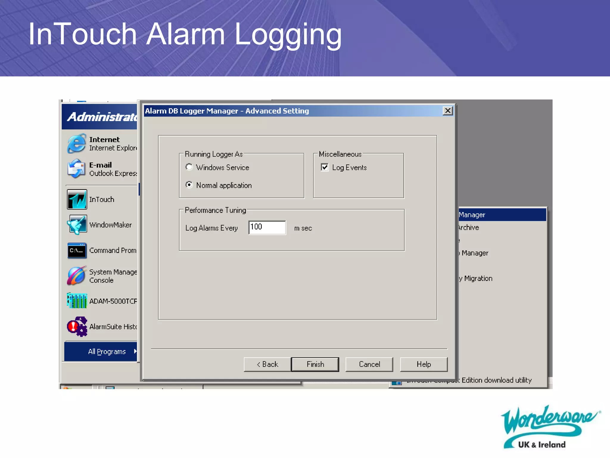 InTouch Alarm Logging
 