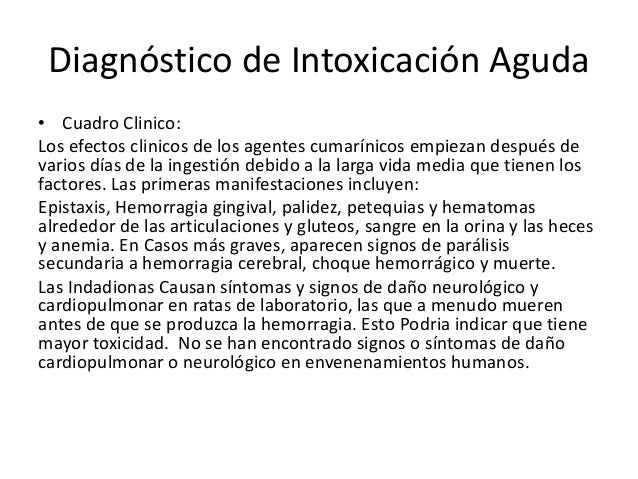 Diagnostico de la intoxicacion por ipo