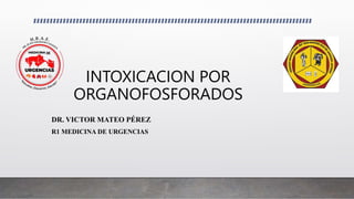 INTOXICACION POR
ORGANOFOSFORADOS
DR. VICTOR MATEO PÉREZ
R1 MEDICINA DE URGENCIAS
 