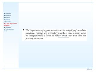 • Contenido
• Evaluación
• Producto
• Objetivo
• Conceptos
• ¿Cómo elegir una FS
apropiado?
• Conceptos
• Fenómenos por
ﬂexión
15 / 59
 