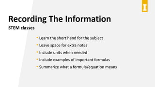 INTR 101 04 Note taking Online | PPTX