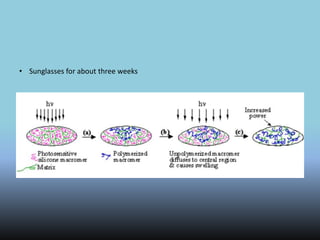 • Sunglasses for about three weeks
 
