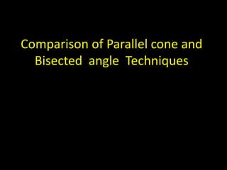 Comparison of Parallel cone and
Bisected angle Techniques
 