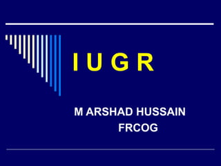 IUGR
M ARSHAD HUSSAIN
FRCOG

 