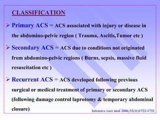 Intra Abdominal hypertension&Abdominal Compartment Syndrome | PPTX