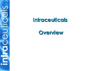 Intraceuticals

  Overview
 