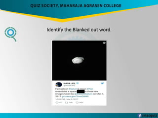 Identify the Blanked out word.
 