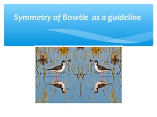 Symmetry of Bowtie as a guideline
 