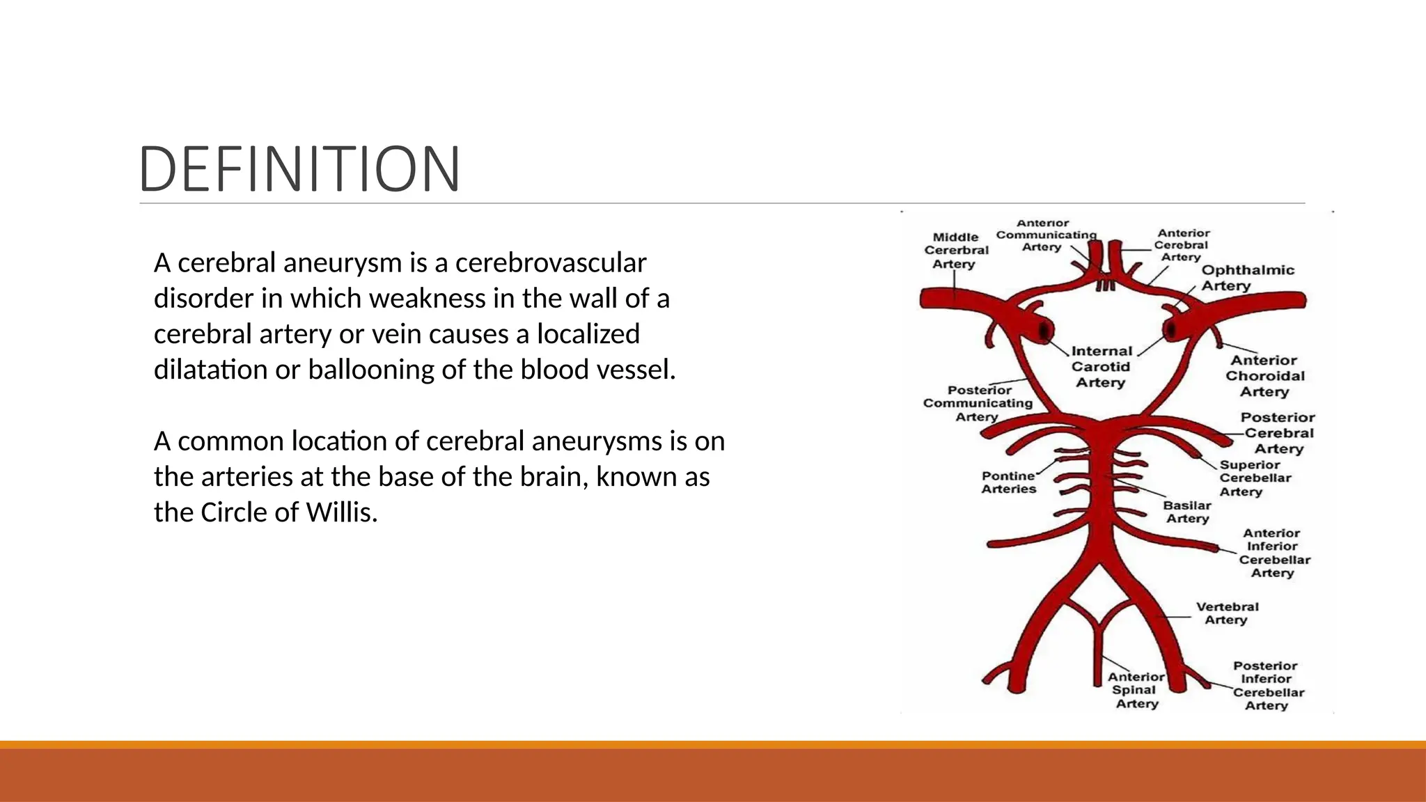 INTRACRANIAL ANEURYSM- ANAESTHETIC CONSIDERATIONS | PPT