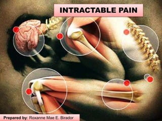 INTRACTABLE PAIN
Prepared by: Roxanne Mae E. Birador
 
