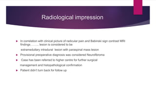 Intradural extramedullary mass - a case on  MRI Slide 23