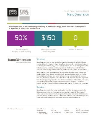 Intralinks Fundspace™ Success Story - NanoDimension