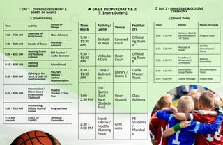 Programs For Intrams Example INTRAMS PROGRAM 2025 - 2026 Elementary and High school | PPTX