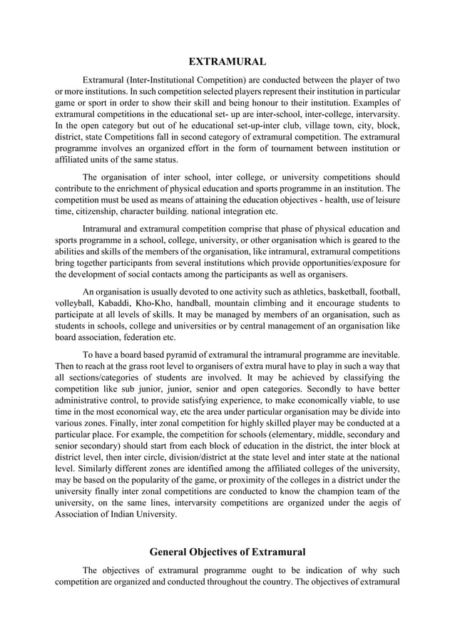 Intramural and extramural pdf | PDF