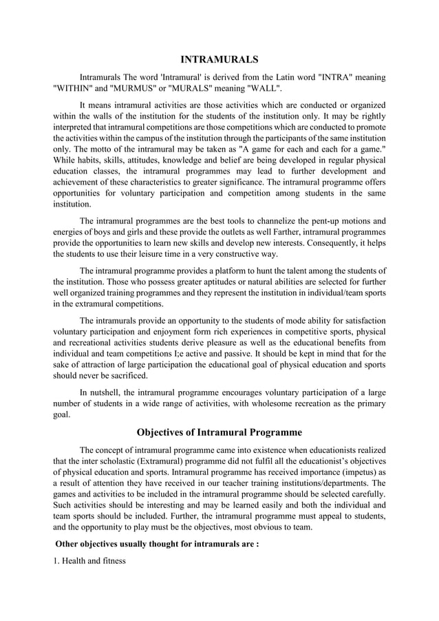 Intramural and extramural pdf PDF