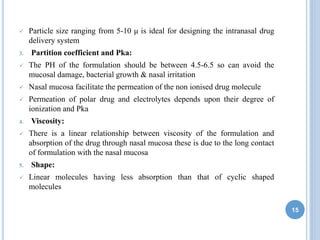 Intranasal drug delivery to brain | PPTX
