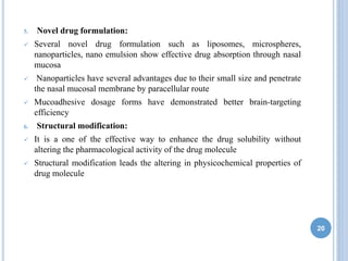 Intranasal drug delivery to brain | PPTX