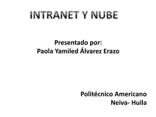 Presentado por:
Paola Yamiled Álvarez Erazo
Politécnico Americano
Neiva- Huila
 