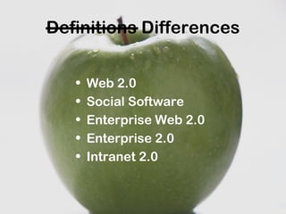 Intranet 2.0 - Integrating Enterprise 2.0 into your corporate intranet