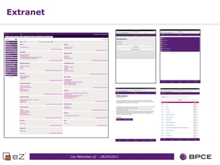 Extranet




           Les Matinales eZ – 28/04/2011
 