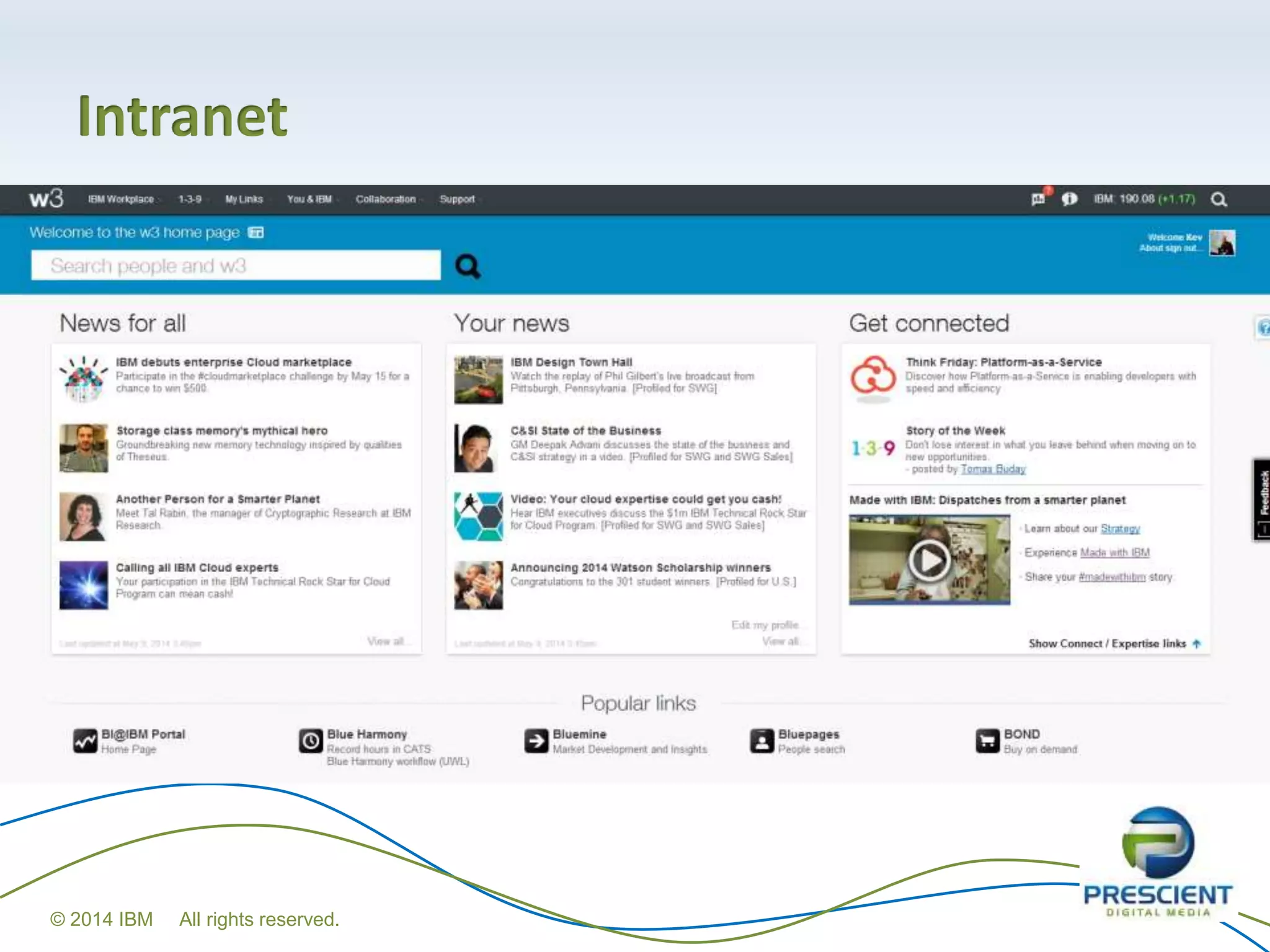 Intranet
© 2014 IBM All rights reserved.
 
