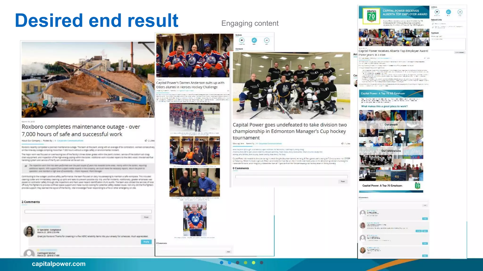 capitalpower.com
Desired end result Engaging content
 