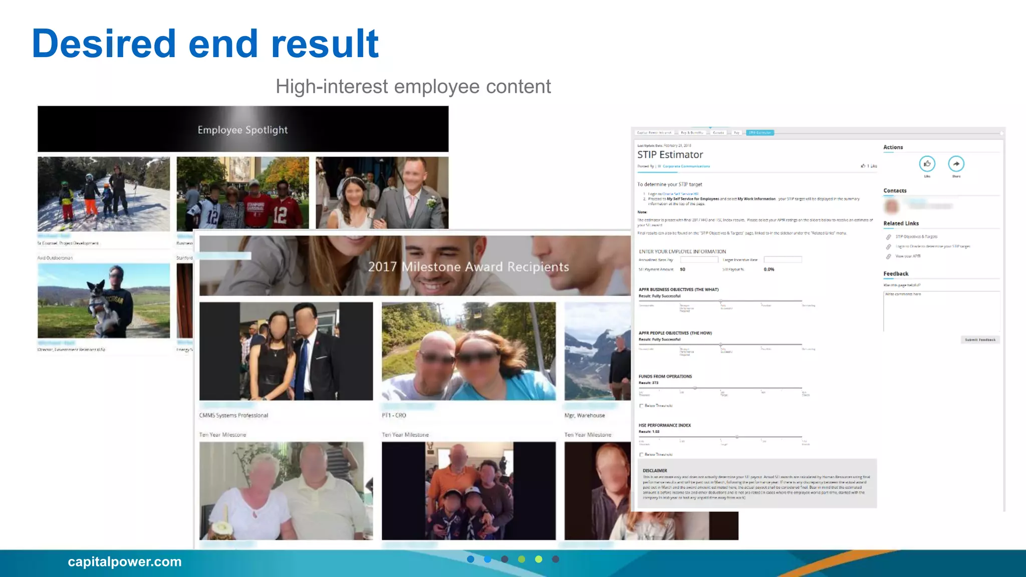 capitalpower.com
Desired end result
High-interest employee content
 