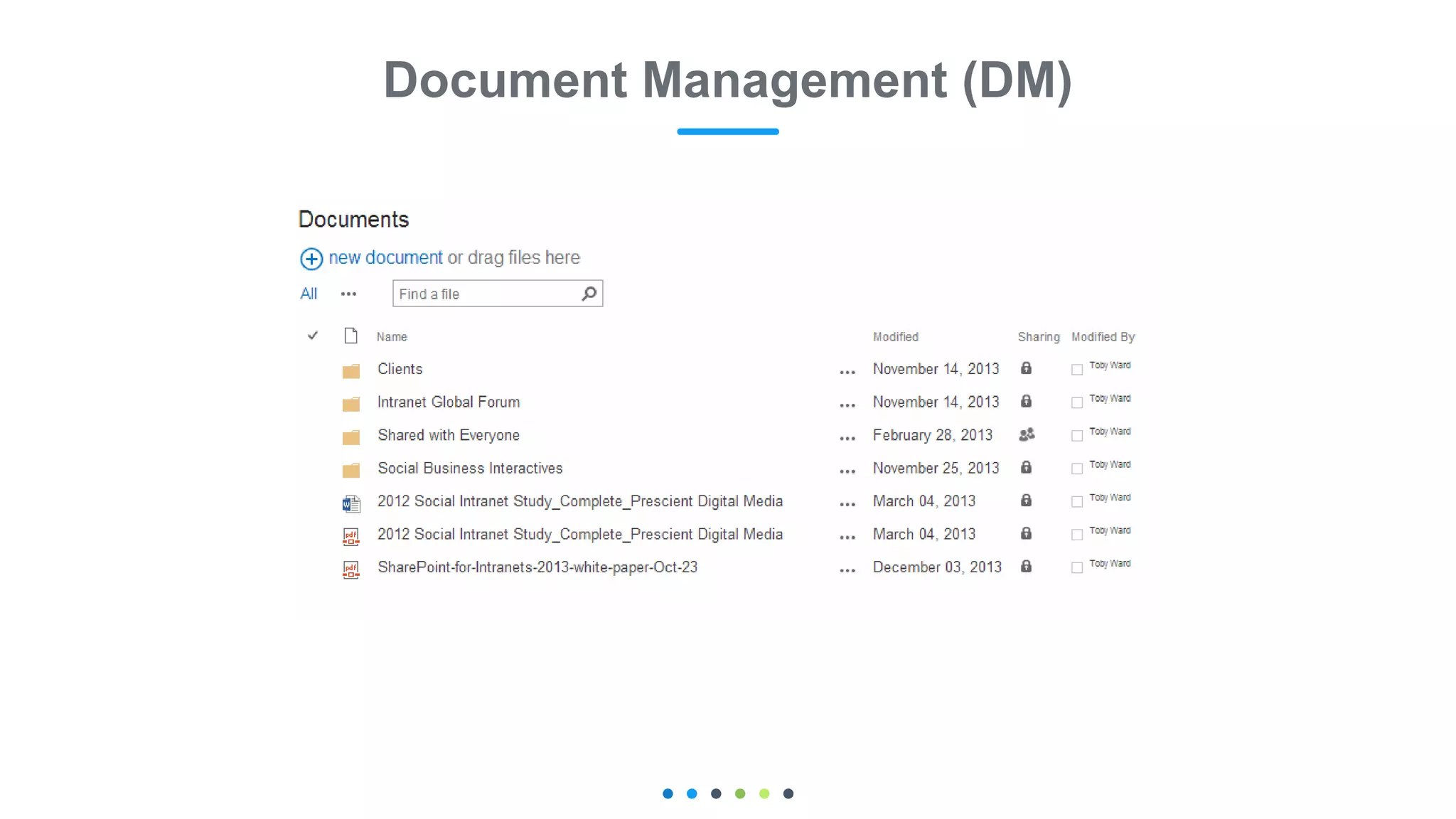 Document Management (DM)
 