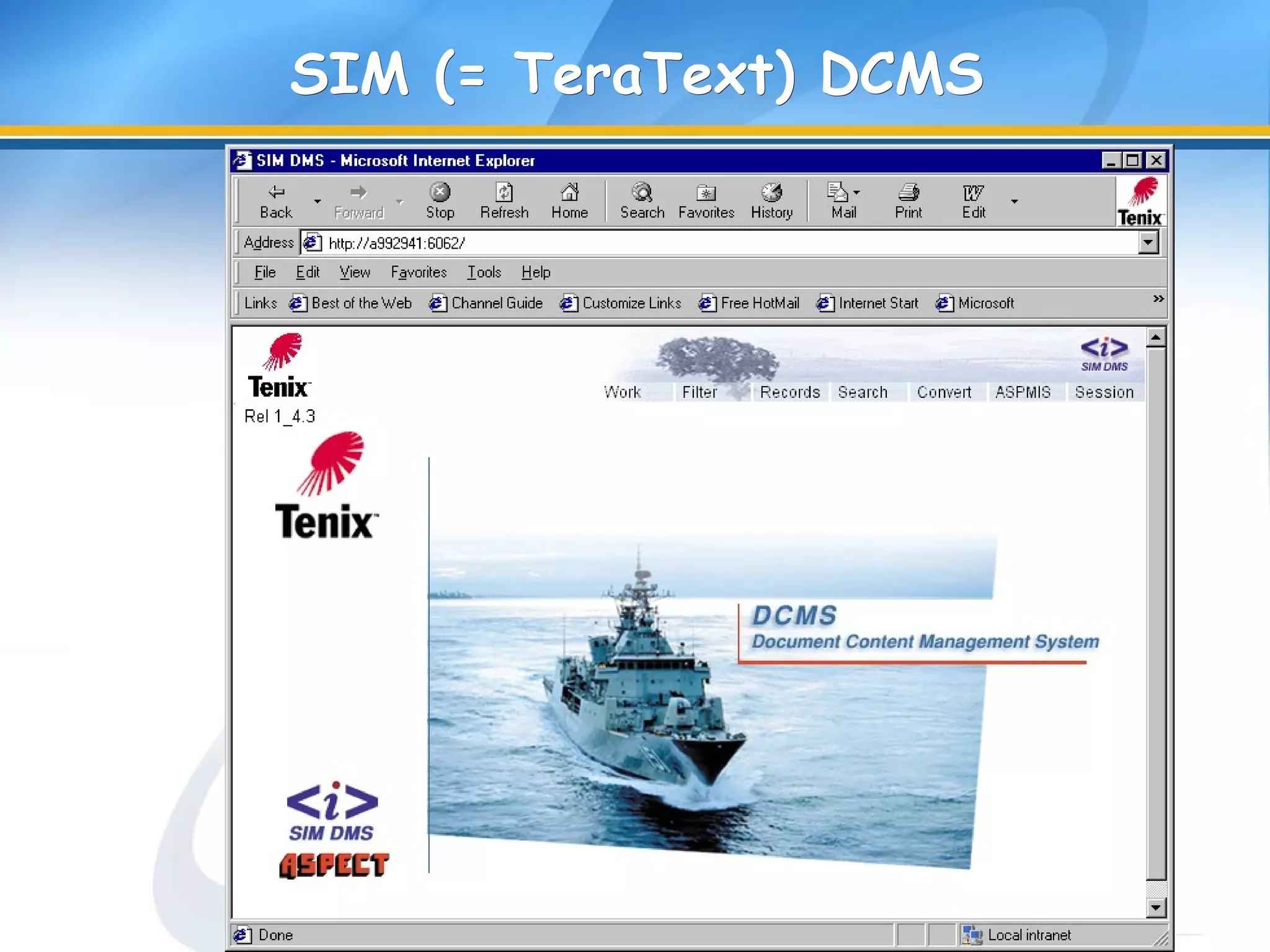 SIM (= TeraText) DCMSSIM (= TeraText) DCMS
 