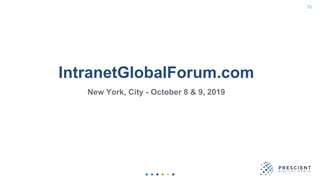 IntranetGlobalForum.com
New York, City - October 8 & 9, 2019
55
 