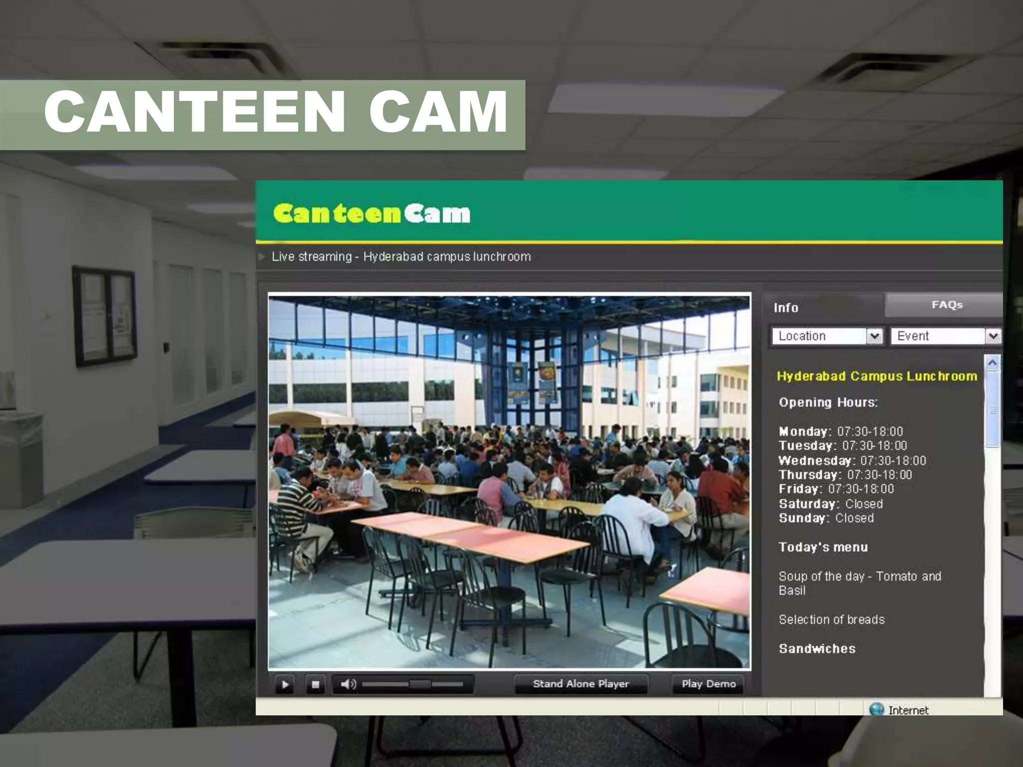 CANTEEN CAM 
 