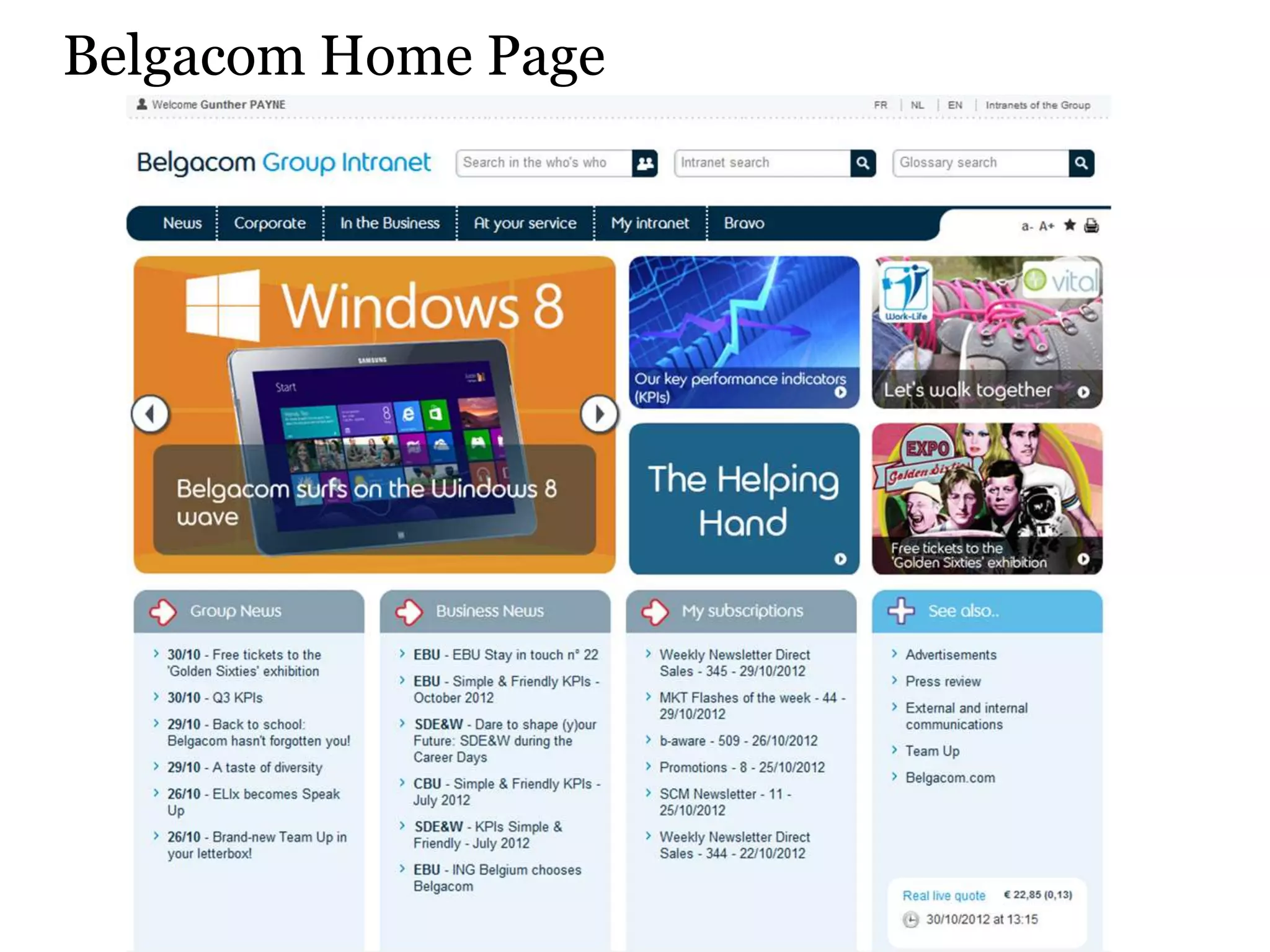 Belgacom Home Page
 