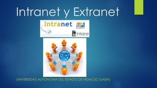 Intranet y Extranet
UNIVERSIDAD AUTÓNOMA DEL ESTADO DE HIDALGO (UAEH)
 