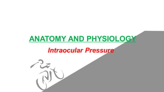 ANATOMY AND PHYSIOLOGY
Intraocular Pressure
 