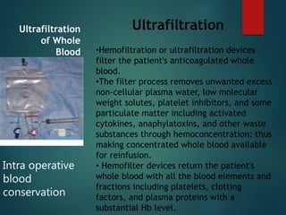 Intra Operative Blood Conservation