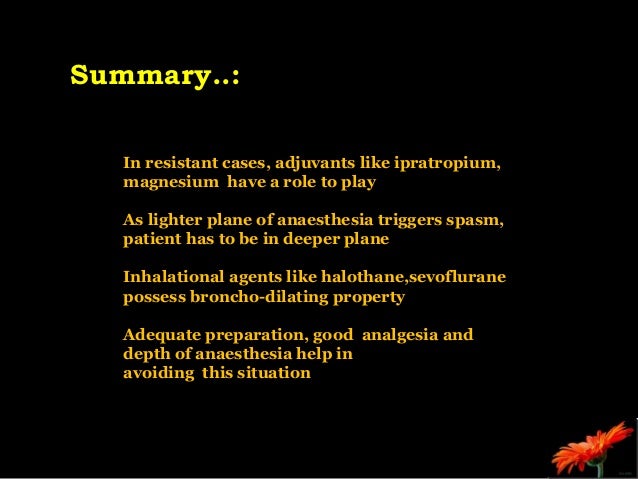 Intraoperative bronchospasm