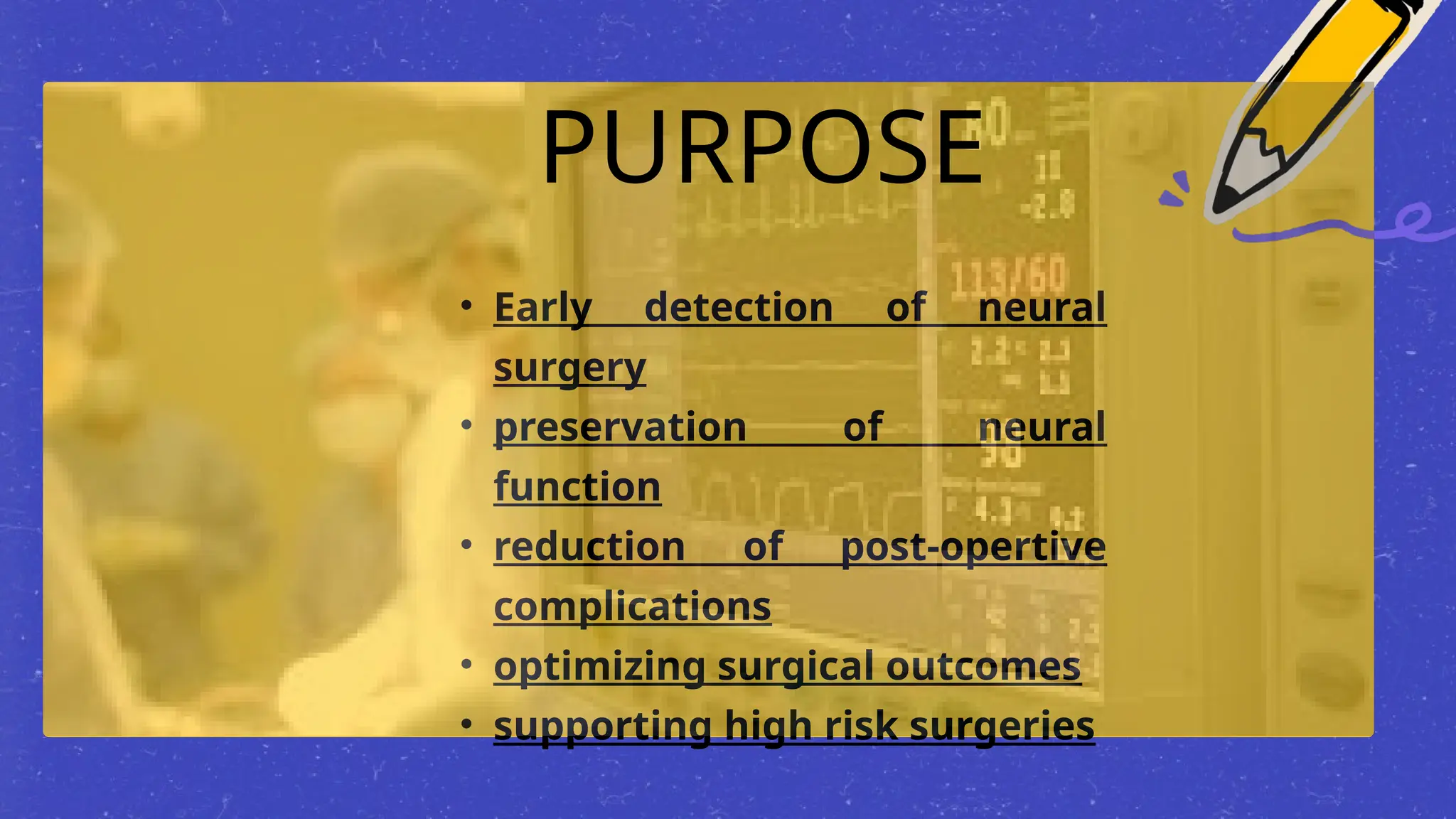 intraoperative monitoring used in operation theatre PPT