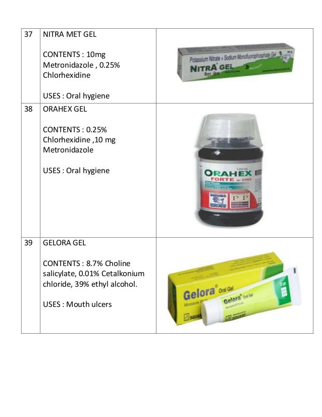 Intraoral ointments