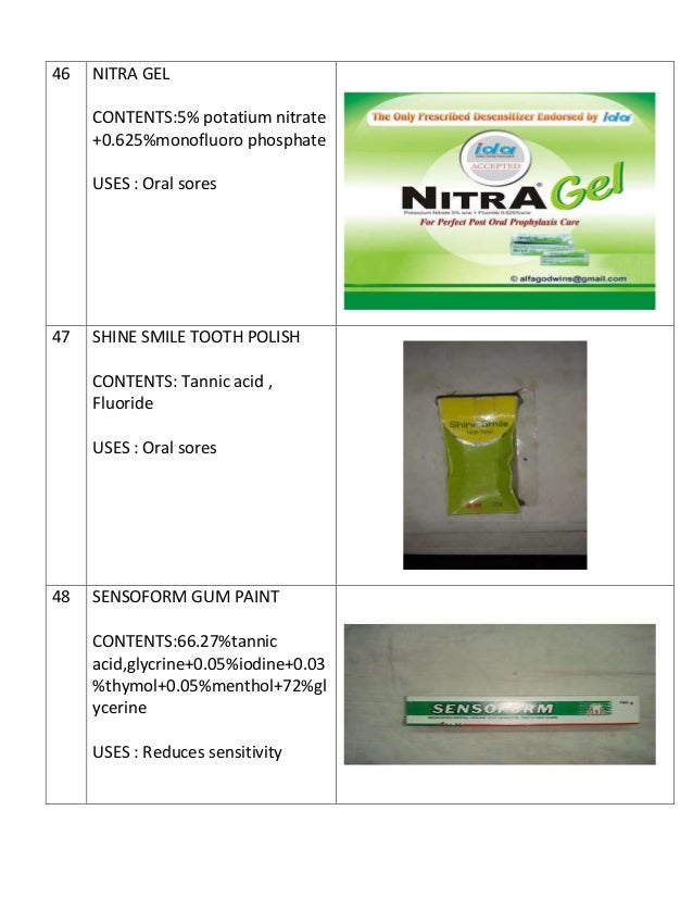 Intraoral ointments