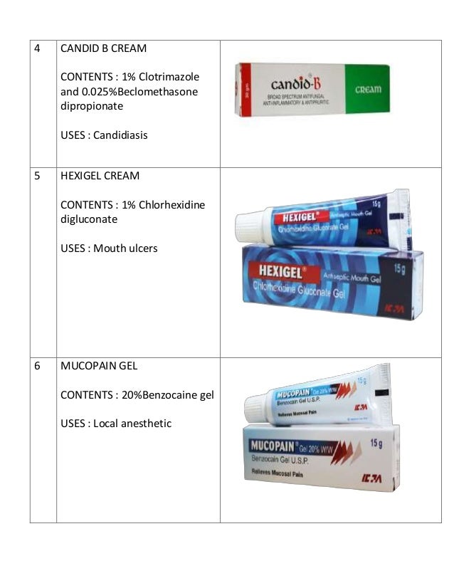 Intraoral ointments