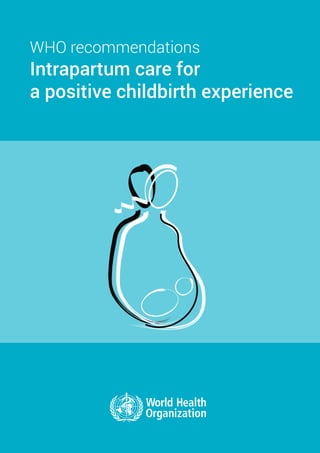 WHO recommendations
Intrapartum care for
a positive childbirth experience
 